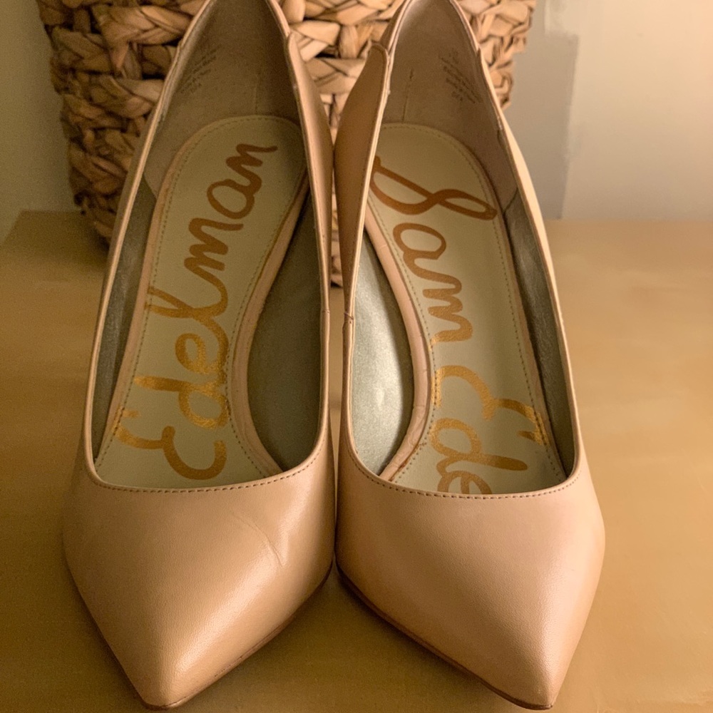 Sam Edelman tan leather high heeled shoes sz 7 1/2